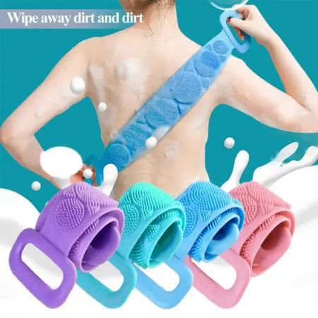 (২ পিছ কম্বো ) High Quality Silica Gel Bath Brush