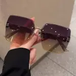 (SG-02) DEEP BROWN Korean Style Classic Big Square Shades Sunglasses for Women