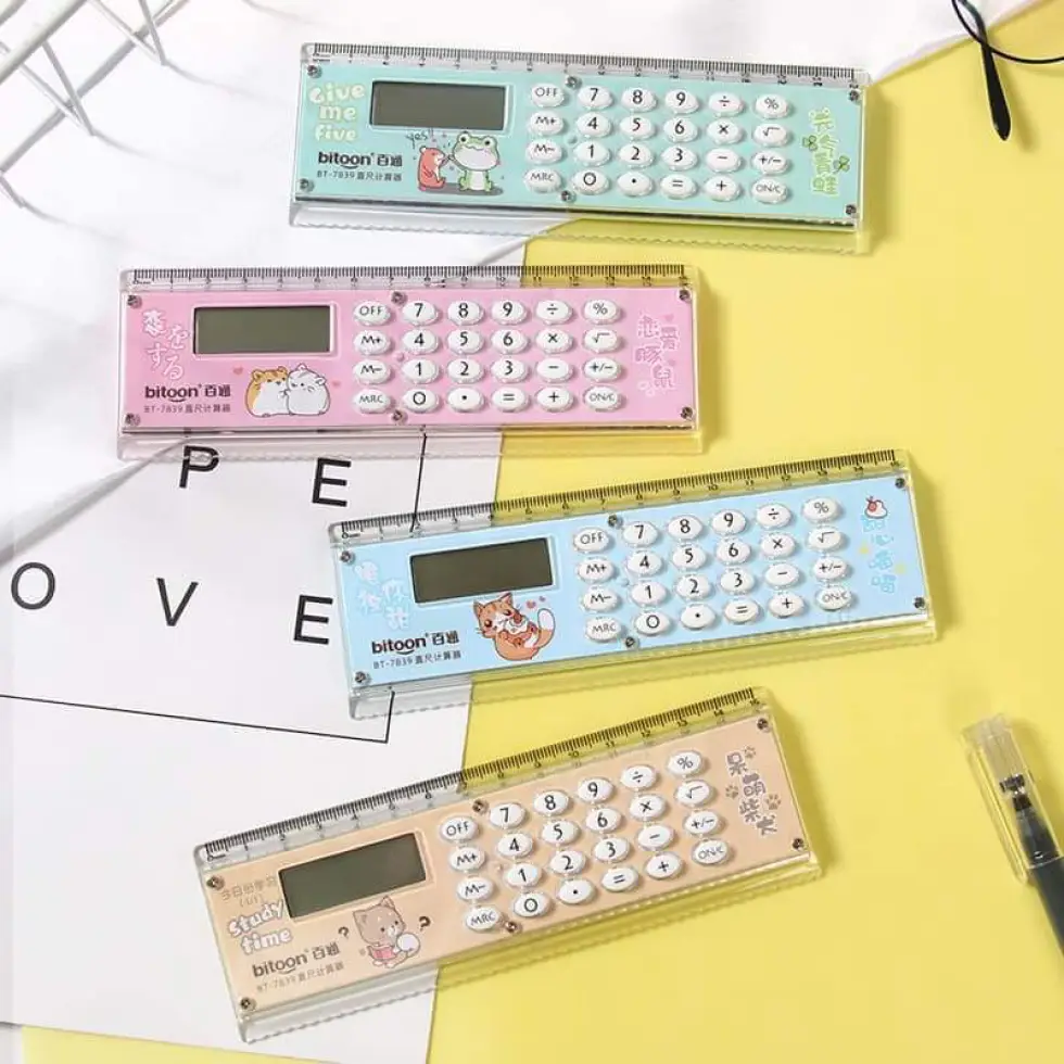 Chart Ruler Calculator Multifunction Ruler & Calculator 2in1 - digital-bazar