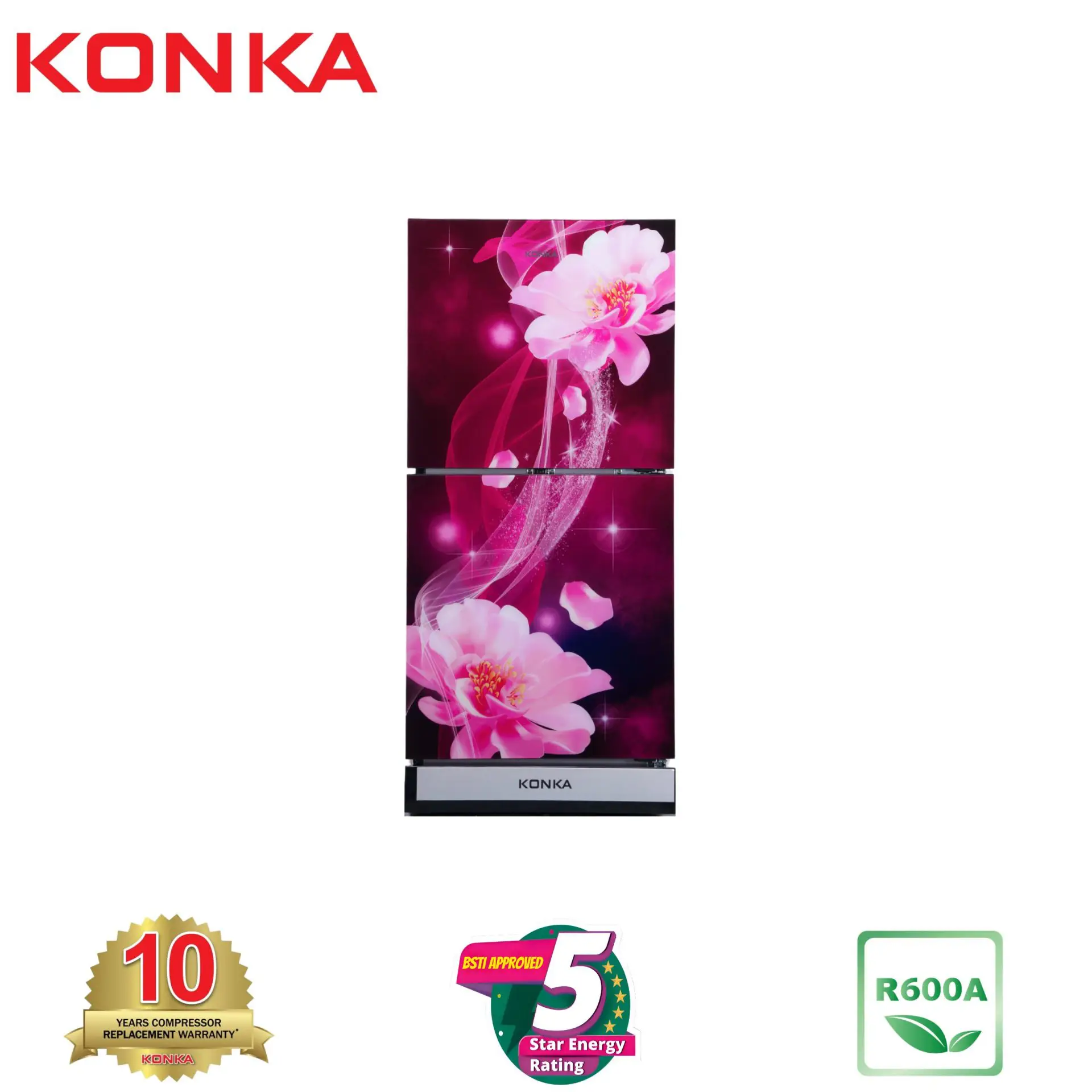 KONKA KRT-165GB Purple Camilla 2-Door Refrigerator Front View