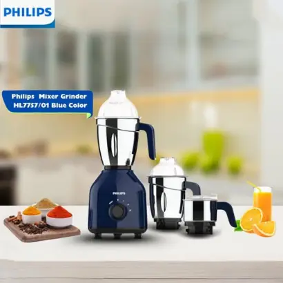 Philips 750 watt HL7757/01 Navy Blue Colour With 750w Powerfu Turbo Motor