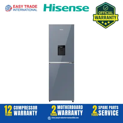 Hisense 270L BMF Inverter Glass Door with Dispenser Refrigerator RB1G266NMBM Metro Blue