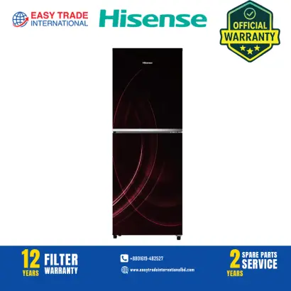 Hisense 238L TMF Glass Door Refrigerator RTDG236NASR/BD3 Starry Red