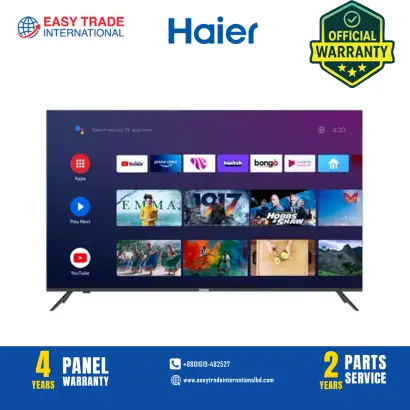 Haier 65" Bezel Less 4K Google Android 11 Smart TV