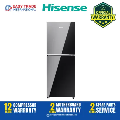 Hisense 238L TMF Inverter Glass Door Refrigerator RT1G236NAMB Mirror Black