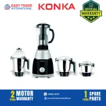 KONKA Turbo Pro Mixer Grinder 4 Jar 1000W Grey – Powerful Stainless Steel Kitchen Appliance