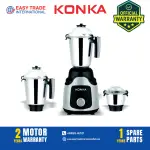 KONKA Master Chef Mixer Grinder 3 Jar 1200W Grey with stainless steel jars and high-speed motor