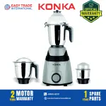 KONKA Jaguar Mixer Grinder 750W Grey – High-Speed Stainless Steel 3 Jar Kitchen Appliance