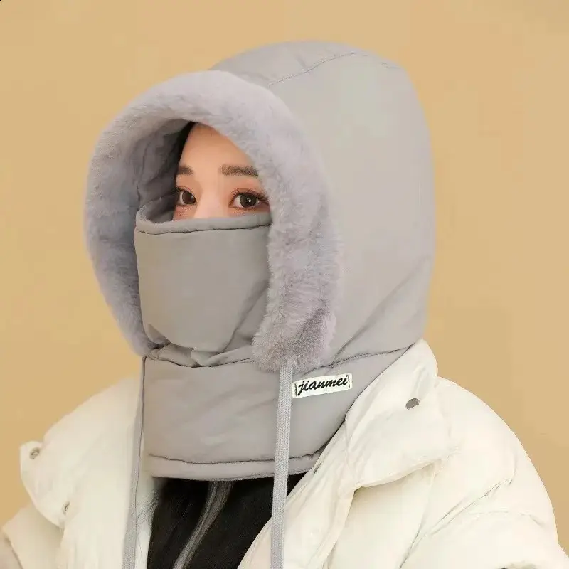 1 Pcs- Winter Thick Warm Hat with Ear Flaps [Ash Color]