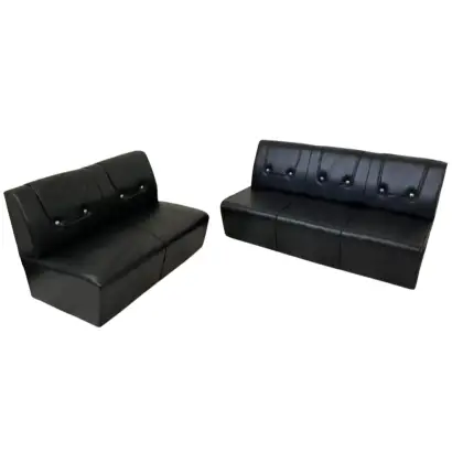 (FP-M-74-Black) premium sofa set 2+3made of artificial leather without handles