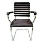Mahogany wooden visitor chair  [ FP-M-160-Ss ]