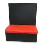 2 seater restaurant sofa [FP-M-58-Black-Red]
