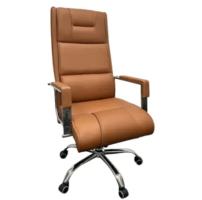 Executive Three Part Boss Chair Artificial Leather (FP-M-76-SS-Biscuit)