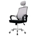 Manager Chair V-mash Black/Ash with Headrest [FP-M-23-Ss]