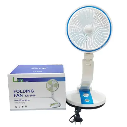 Folding Multi-function USB Charging LR Fan-2018 with builtin LED Light