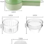 4 in 1 Portable Electric Vegetable Cutter Set Wireless Food Processor for Garlic Pepper Chili Onion Celery Ginger Meat with Brush