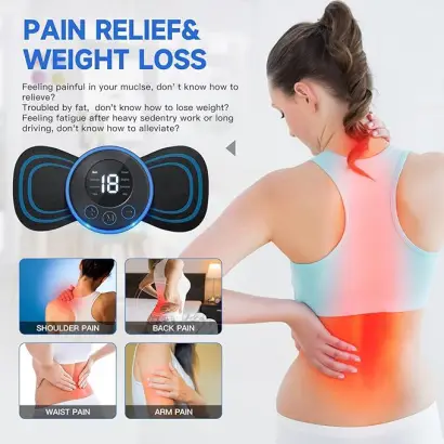 Mini Massager With Rechargeable|Butterfly Mini Massager|Ems Massager|Neck Massager For Cervical Pain|Mini Massager|For Adults Shoulder, Full Body (1 Extra Pad Given)