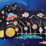 Wooden Solar System Maze Board Educational Toy Montessori Slide Puzzle Eight Planet Matching Game Sensory Thinking Learning Toys