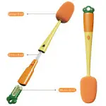 Cup Brush 3-in-1 Carrot Long Handle Household Multi-Function Cup Washing Brush Cleaning Creative Bottle Brush Cleaning Brush