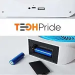 YOSTNA Rechargeable USB Desk Fan Mini Desktop Table Fan with LED Light for Home/Office Desk/Kitchen