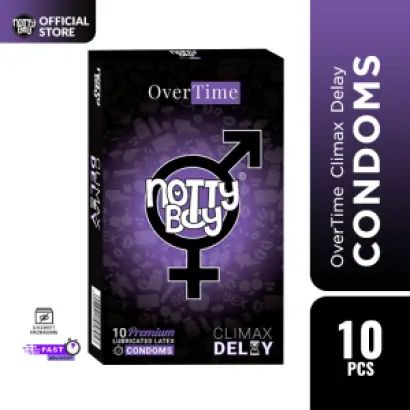 NottyBoy Over Time Extra Time Climax Delay Condom - 10Pcs Pack(India)