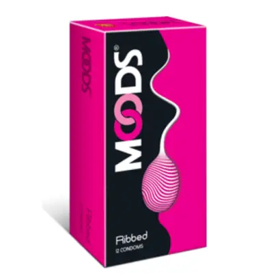 Moods Ribbed Premium Condom - 12Pcs Pack