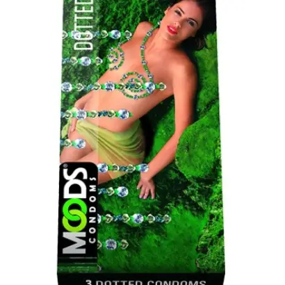 Moods Dotted Natural Lubricated Premium Condom - 10Pcs Pack(India)