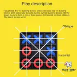 Tic Tac Toe Family Board Game Toys - Upgraded Plastic Tic-Tac-Toe X & O Chess