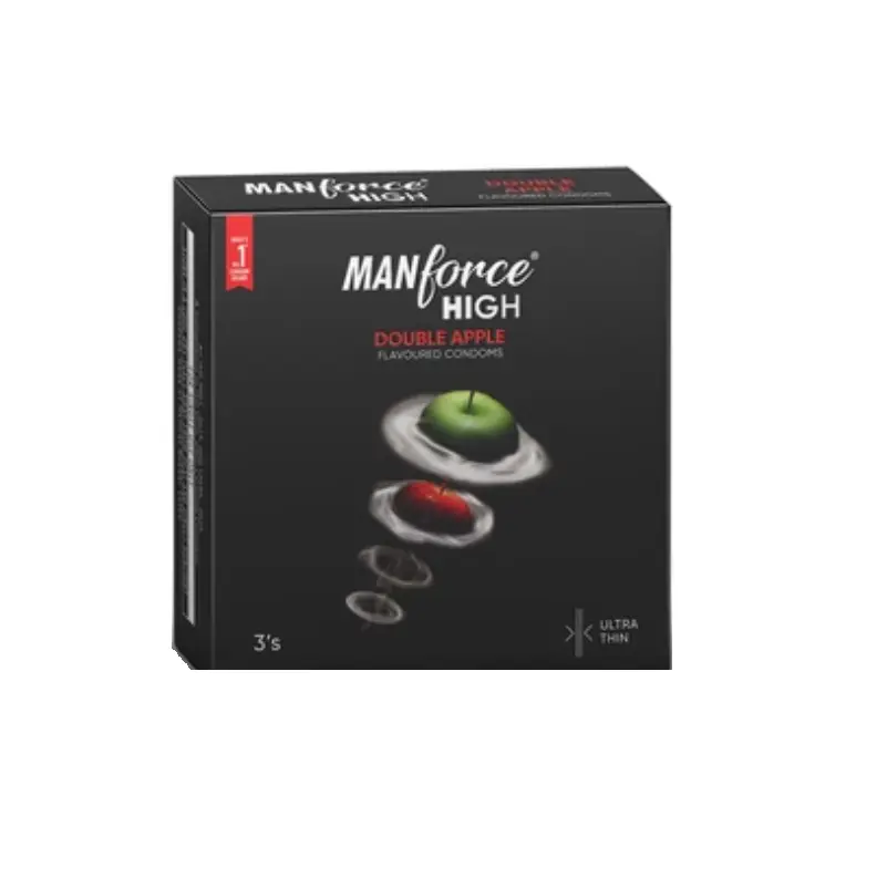 Manforce High Double Apple Flavoured Ultra Thin Condom - 3Pcs Pack