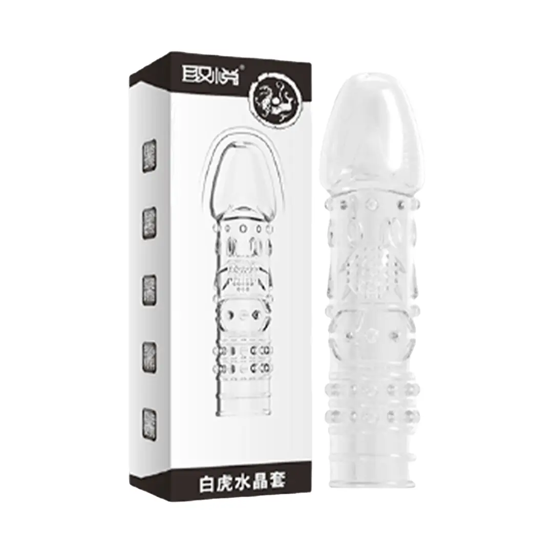 Dragon Crystal Clear Multi Dooted Griped Reuseable Dragon Condom for men