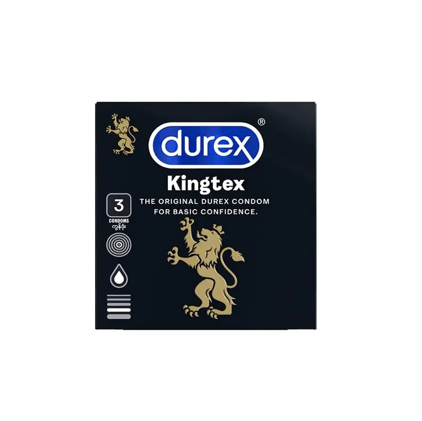 Durex Kingtex Smooth Small 49mm Condom - 3PCS Pack(Thailand)