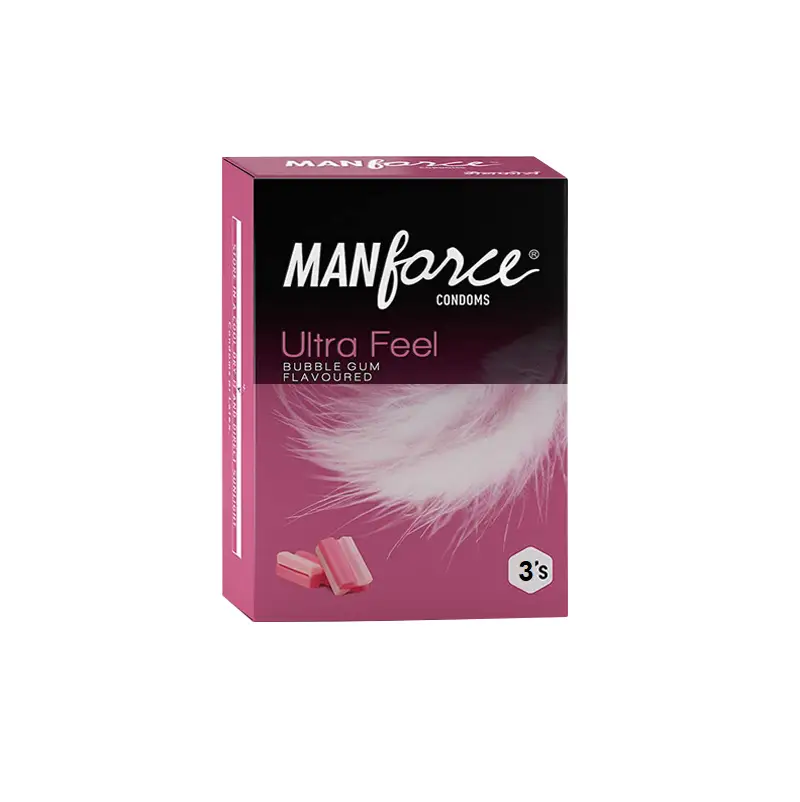 Manforce Ultra Feel Bubblegum Flavoured 0.05 mm Condom – 3Pcs Pack(India)