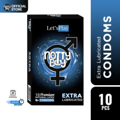 NottyBoy LetsPlay Extra Lubricated Premium Condom - 10Pcs Pack(India)