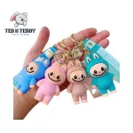 Hot Selling Cartoon Bubble Labubu Vinyl Keychain Claw Machine Toy PVC Keychain Pendant