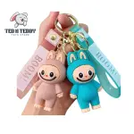 Hot Selling Cartoon Bubble Labubu Vinyl Keychain Claw Machine Toy PVC Keychain Pendant