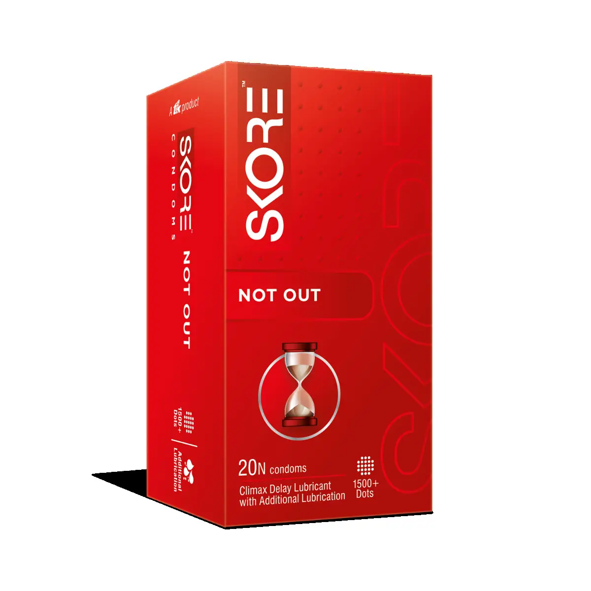 Skore Notout Climax Delay 1500 + Dotted Condom - 20Pcs Pack(India)