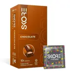 Skore Chocolate Flavoured 1500+ Dotted Condom - 10Pcs Pack New(India)