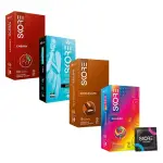 Skore Cherry Flavored 1500+ Dotted with Extra Lubrication Condom - 10Pcs Pack(India)
