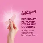 Durex Extra Thin Bubblegum Flavoured Condom - 3Pcs Pack(India)
