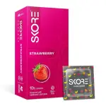 Skore Strawberry 1500+ Dotted with Extra Lubrication Condom - 10Pcs Pack