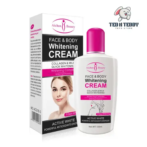 Aichun Beauty Face & Body Whitening Cream Brightening Cream for Face and Body with Milk and Collagen Moisturizes and Softens the Skin -120ml