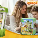 Skirfy Dinosaur Claw Machines,Electronic Arcade Game Vending Machine with Adjustable Sound& 32Pcs Mini Prizes,Candy Grabber Prize Dispenser Toys for Boys Girls,Birthday Toy Gifts for Kids