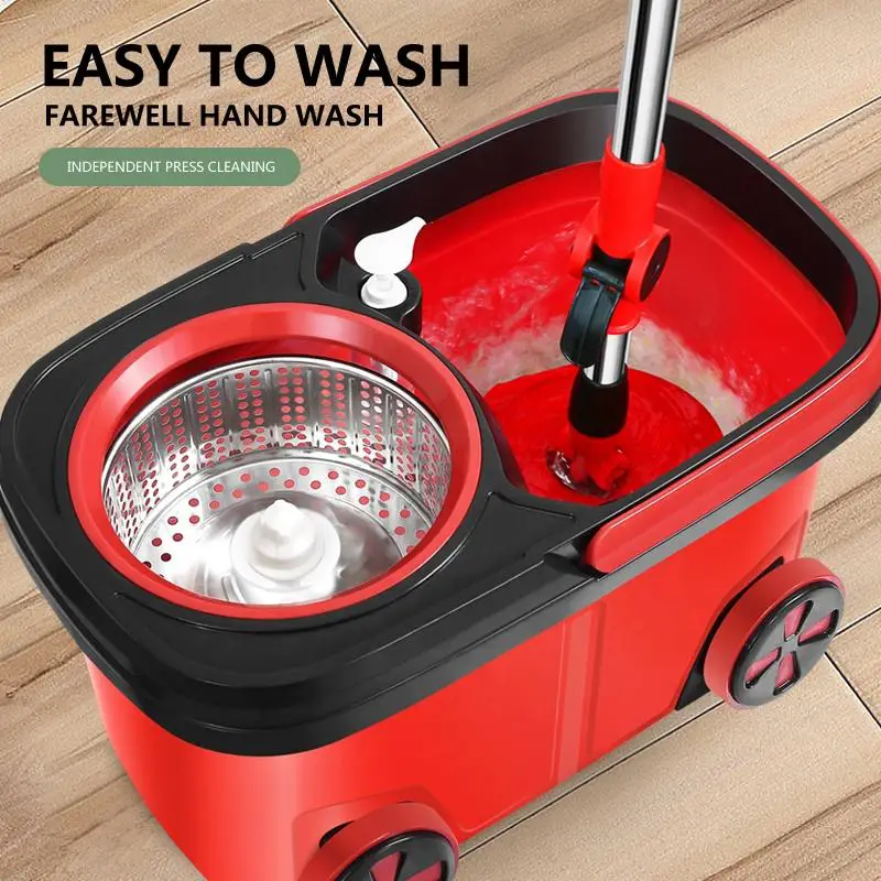 High quality household cleaning tools 360 spin Clean Mops Easy Press Mop Set Floor Cleaning mop with bucket