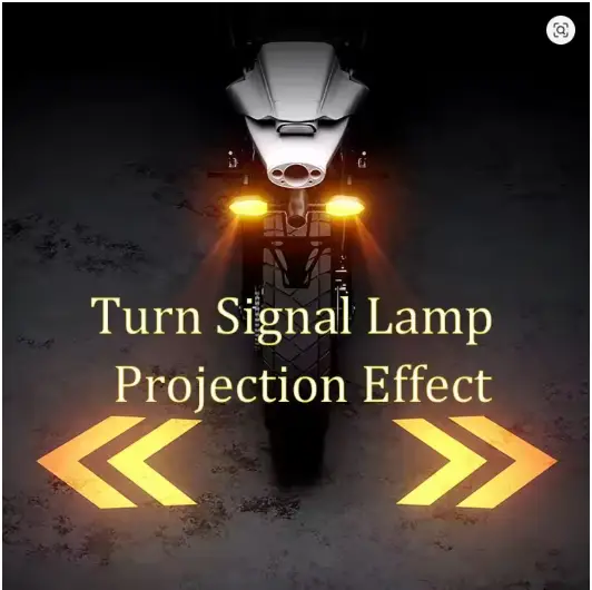 2PCS Universal Motorcycle LED Turn Signal Lamp Color Projection Lamp Sequential Flowing Flash Indicator Lights Running Light