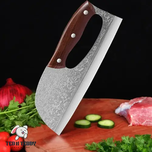 Kitchen Household Slicing 50Cr15MoV Steel Wood Handle 24cm