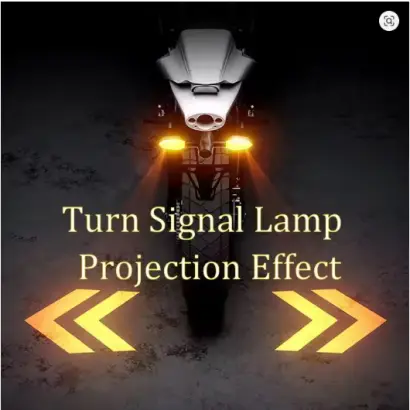 2PCS Universal Motorcycle LED Turn Signal Lamp Color Projection Lamp Sequential Flowing Flash Indicator Lights Running Light