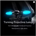 2PCS Universal Motorcycle LED Turn Signal Lamp Color Projection Lamp Sequential Flowing Flash Indicator Lights Running Light