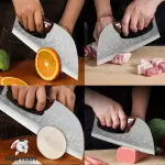 Kitchen Household Slicing 50Cr15MoV Steel Wood Handle 24cm