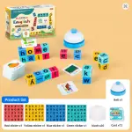Interesting word competition, letter and English letter matching game, colorful block puzzle, children's interactive puzzle toys