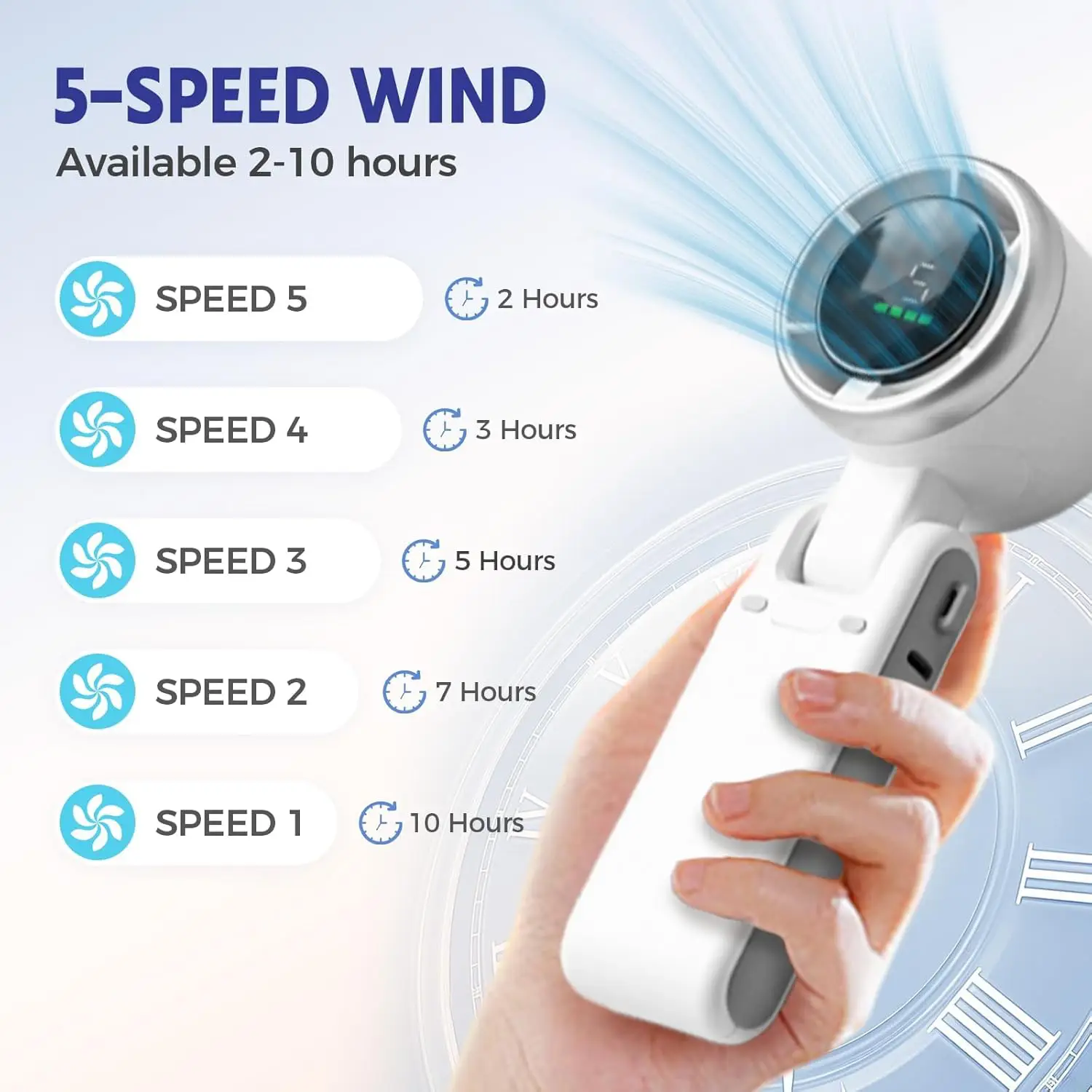 🔥 High-Speed Folding Portable Cooling Fan 🔥 গরমে আর কষ্ট নয়! এখনই নিয়ে নিন শক্তিশালী ১৩০০০ RPM মোটরের পোর্টেবল কুলিং ফ্যান ❄️💨
